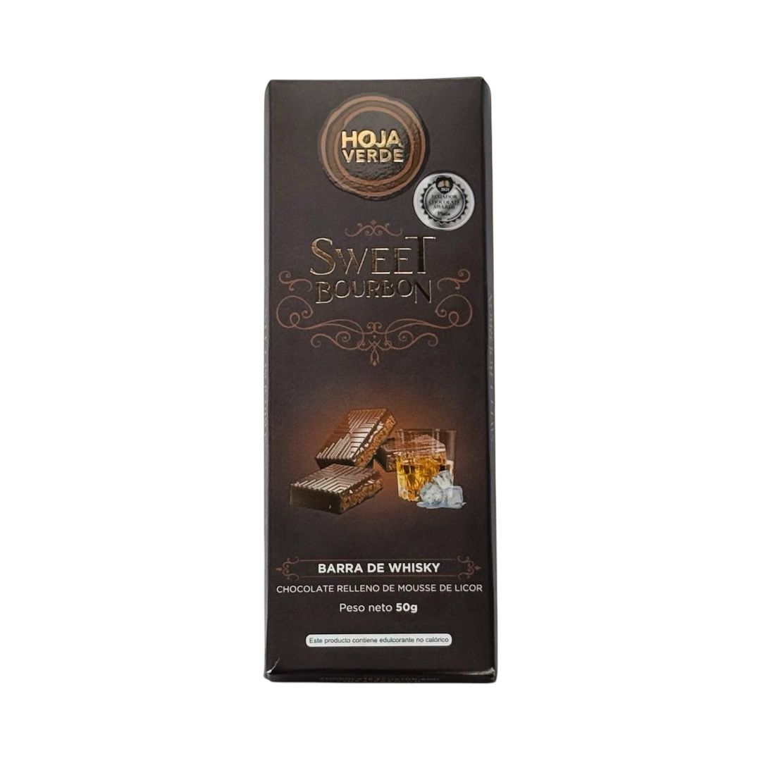 Barra de Chocolate Rellena sabor WHISKY "SWEET BOURBON" 50g