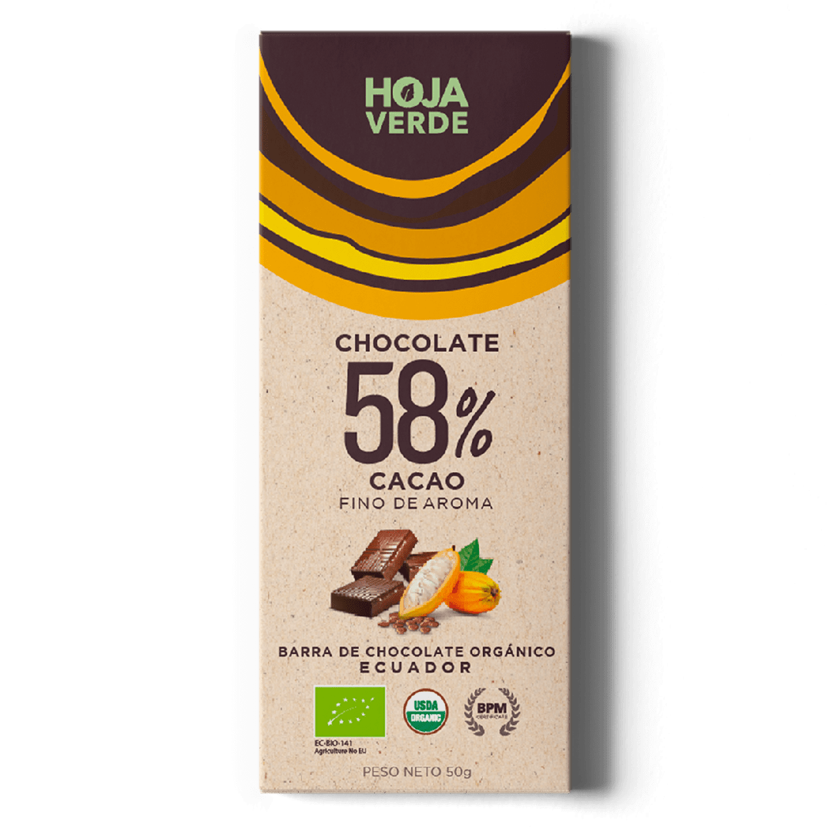 Barra de Chocolate Pura 58%