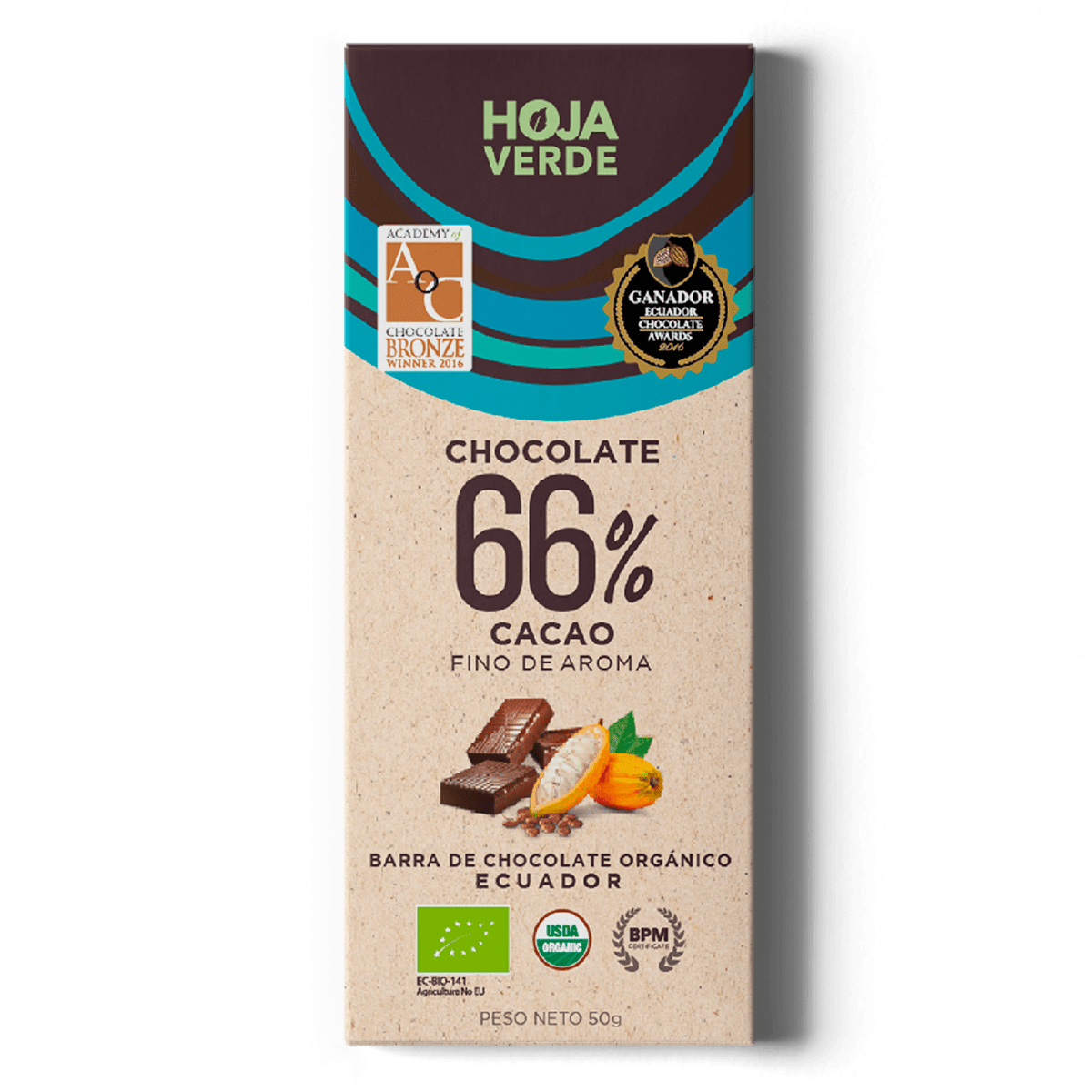 Barra de Chocolate Pura 66%