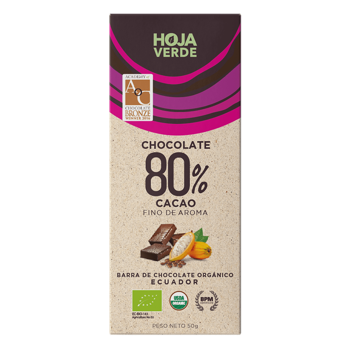 Barra de Chocolate Pura 80%