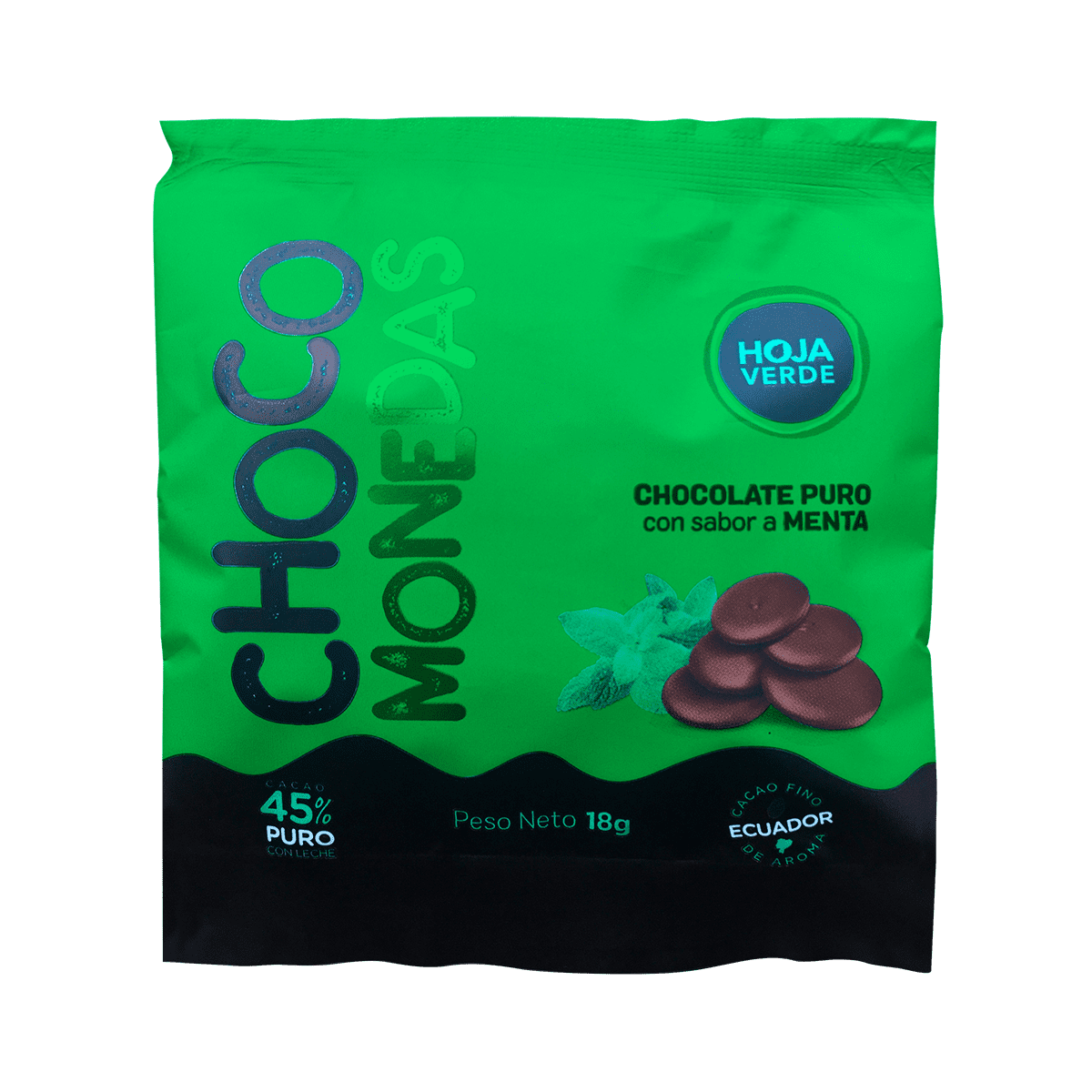 Choco Moneda Individual Sabor a Menta
