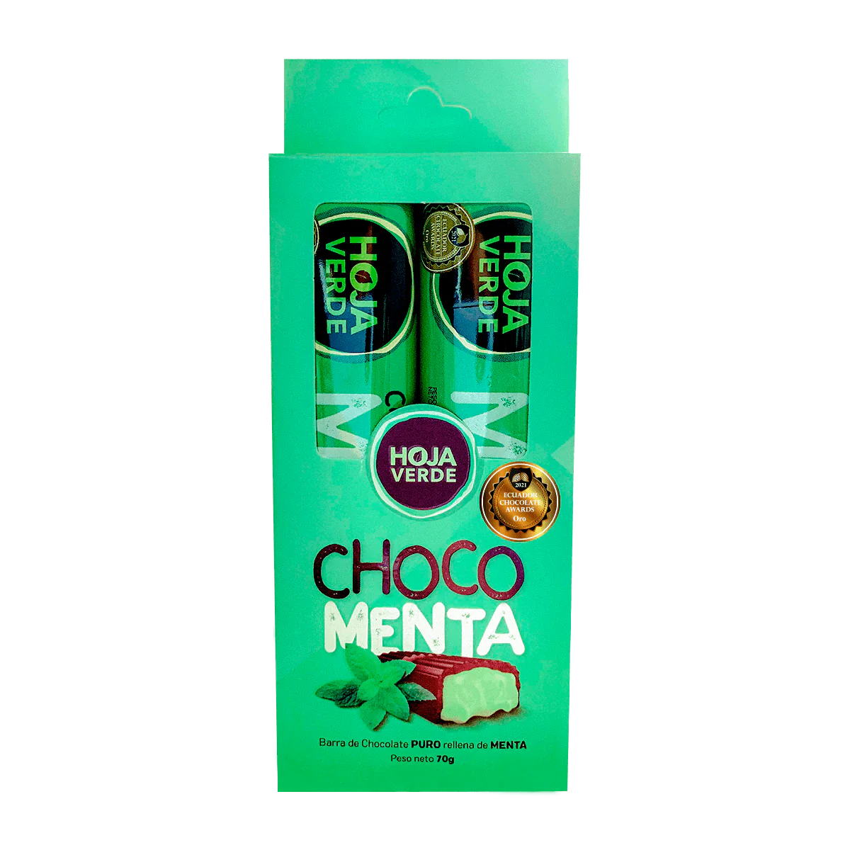Duo Pack Barra Rellena Sabor a Menta