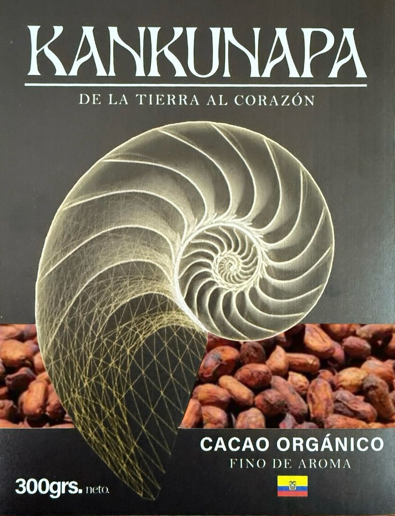 Pepas de cacao Ecuatoriano orgánico KANKUNAPA 300GR